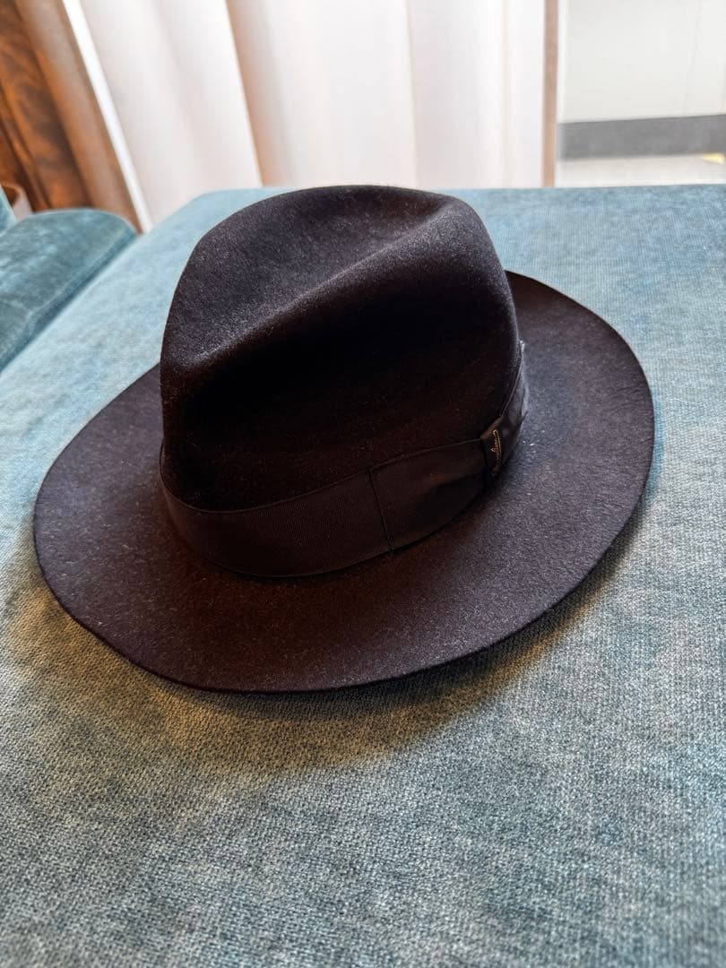 Borsalino 黒 ウールハット 60