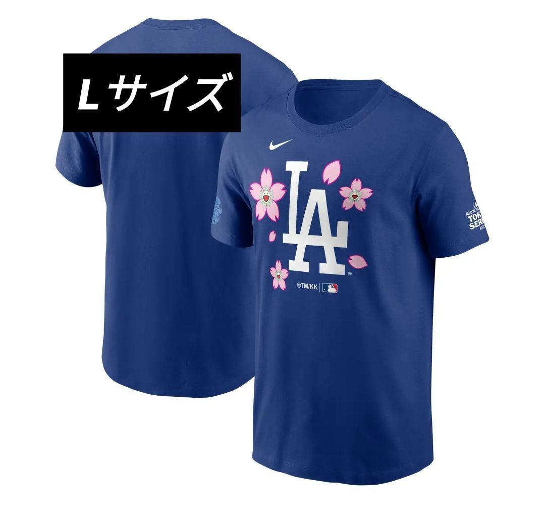 ドジャース MLB コラボ 村上隆 Tシャツ ブルー Lサイズ