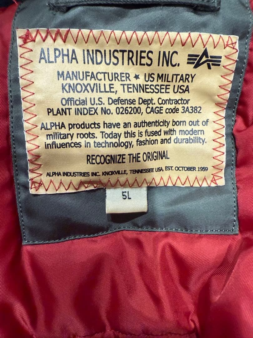 ALPHA INDUSTRIES MA-1 フライトジャケット 5L