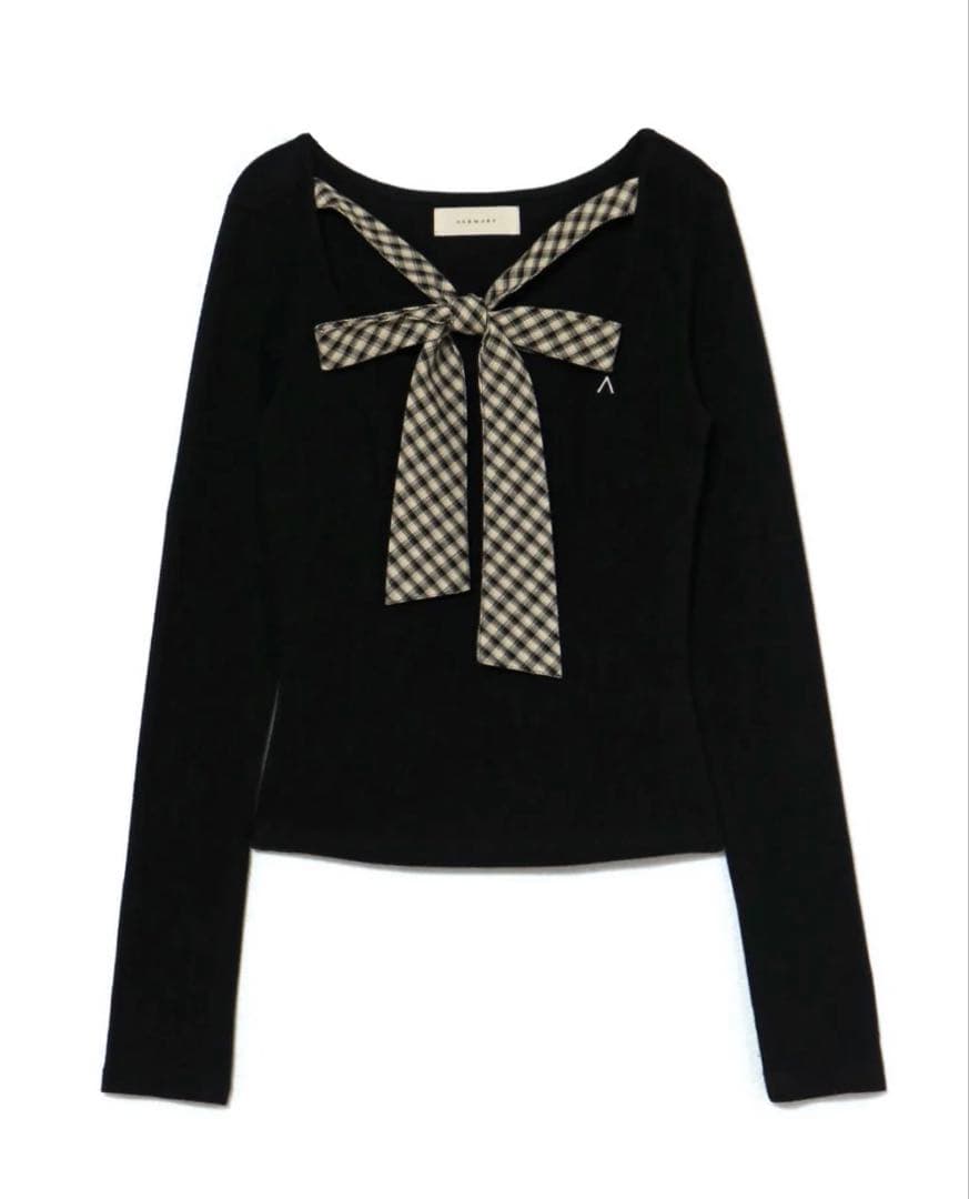 トップス Ami ribbon check tops andmary