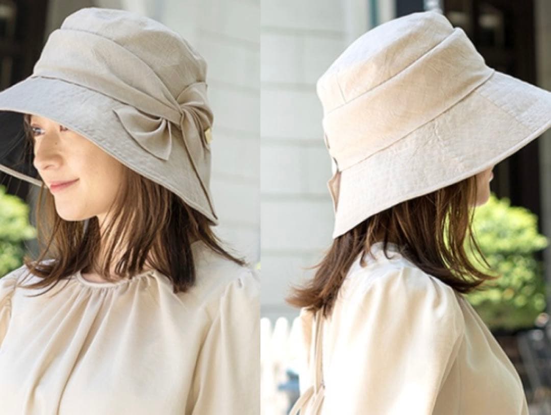 ビシェリ⭐︎リボンクロッシェエアリータイプ薄コットン⭐︎モカベージュ100%完全遮光