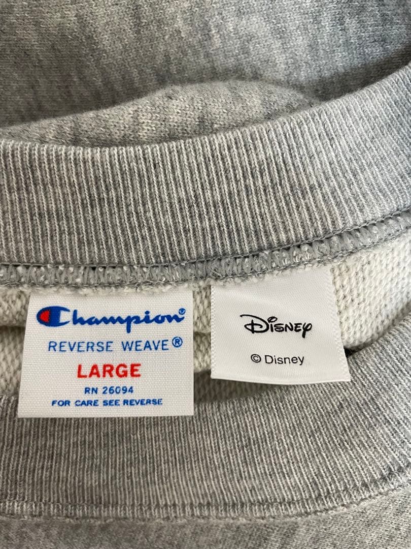 チャンピオン　リバースウィーブ　ディズニー　ミッキーマウス　スウェット　グレー