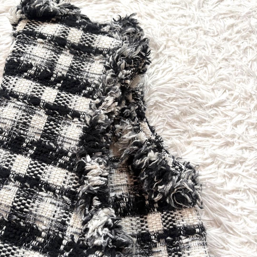 美品✨ユナイテッドアローズ　チェック ツイード ベスト　チドリ　金ボタン　36