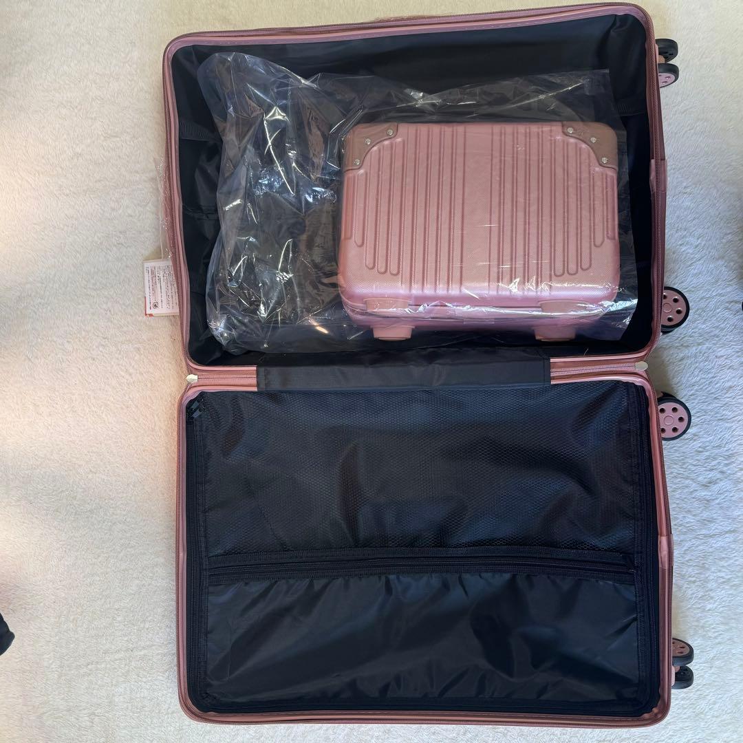 XindzyＬスーツケース キャリーケース大型 耐衝撃 ローズゴールドー