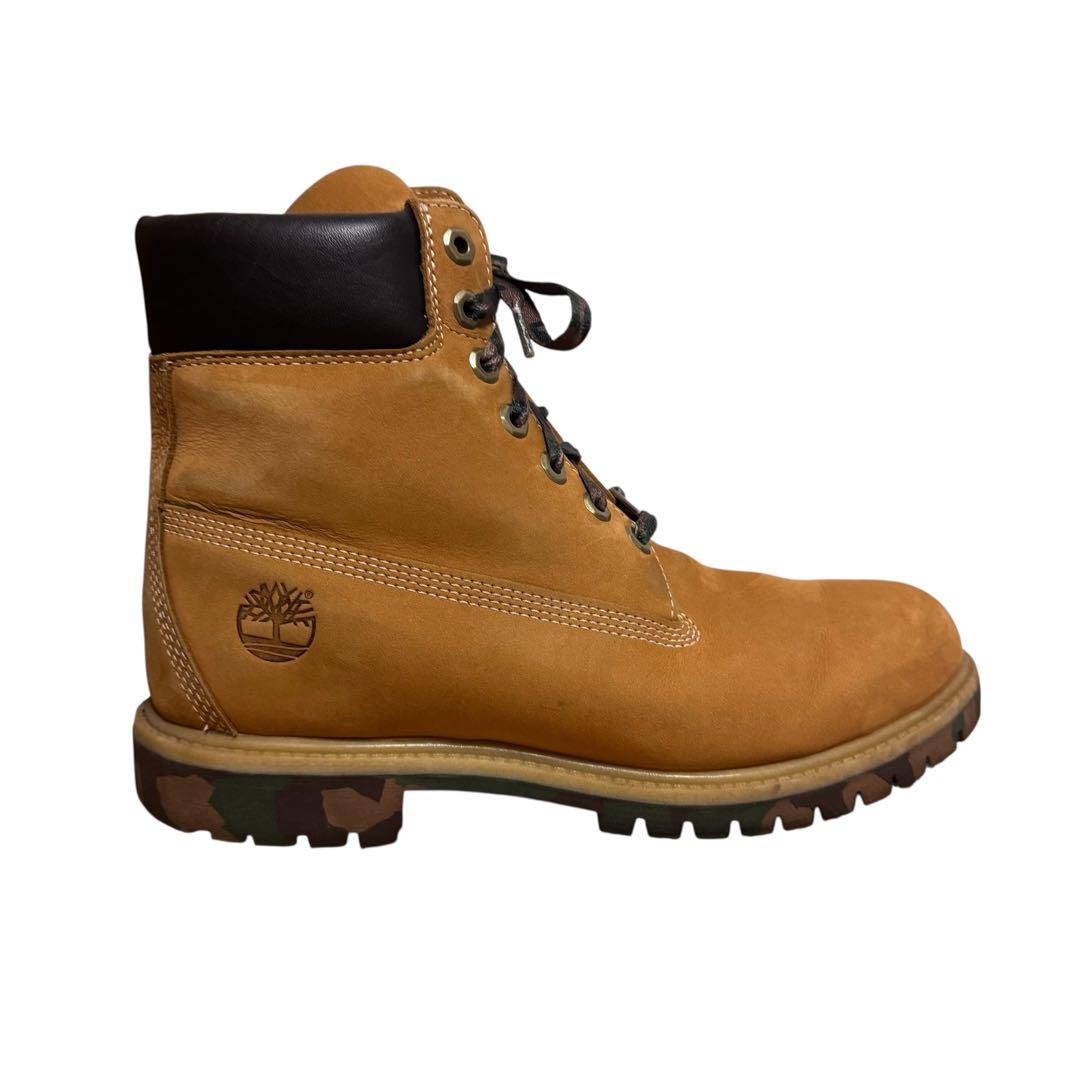 【希少】timberland ティンバーランド 迷彩ソール 迷彩シューレース