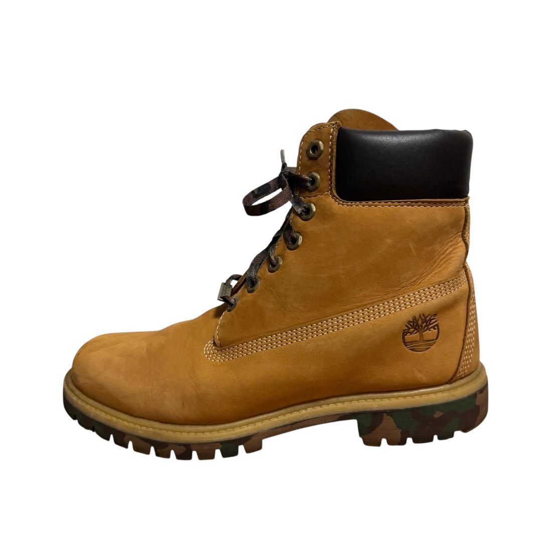 【希少】timberland ティンバーランド 迷彩ソール 迷彩シューレース