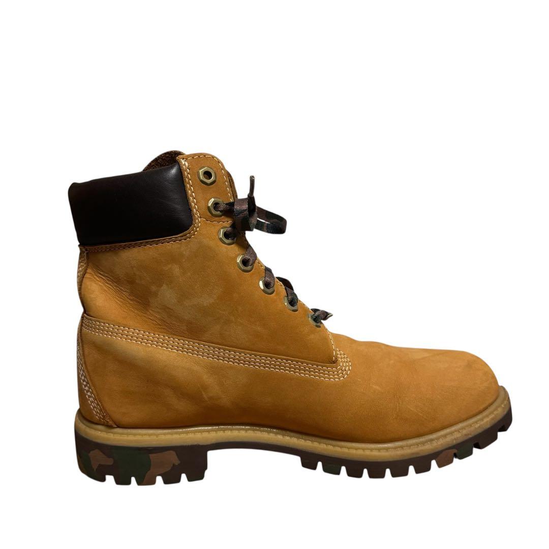 【希少】timberland ティンバーランド 迷彩ソール 迷彩シューレース