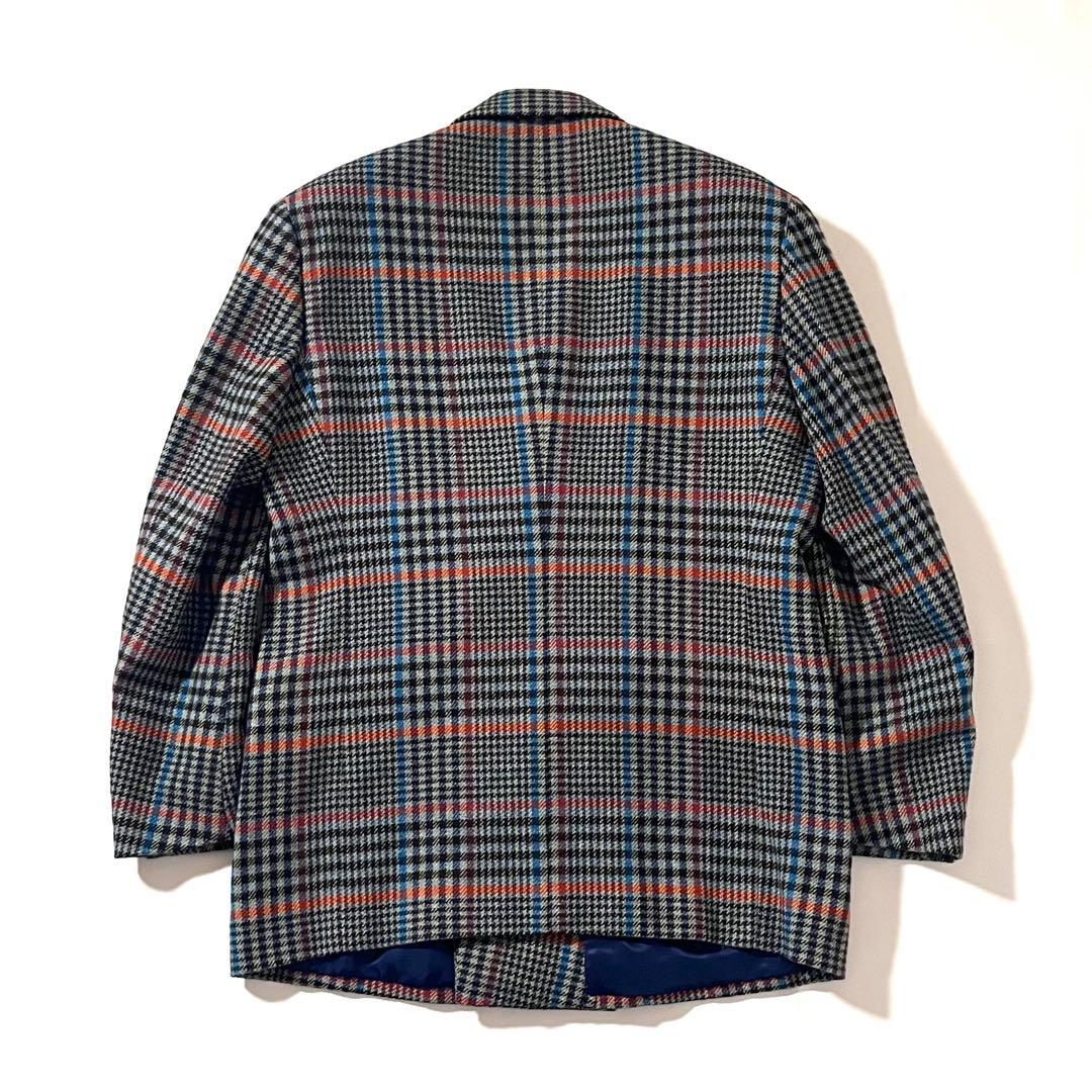 【美品】カールヘルム　テーラードジャケット　チェック柄　秋冬ツイード　金ボタン