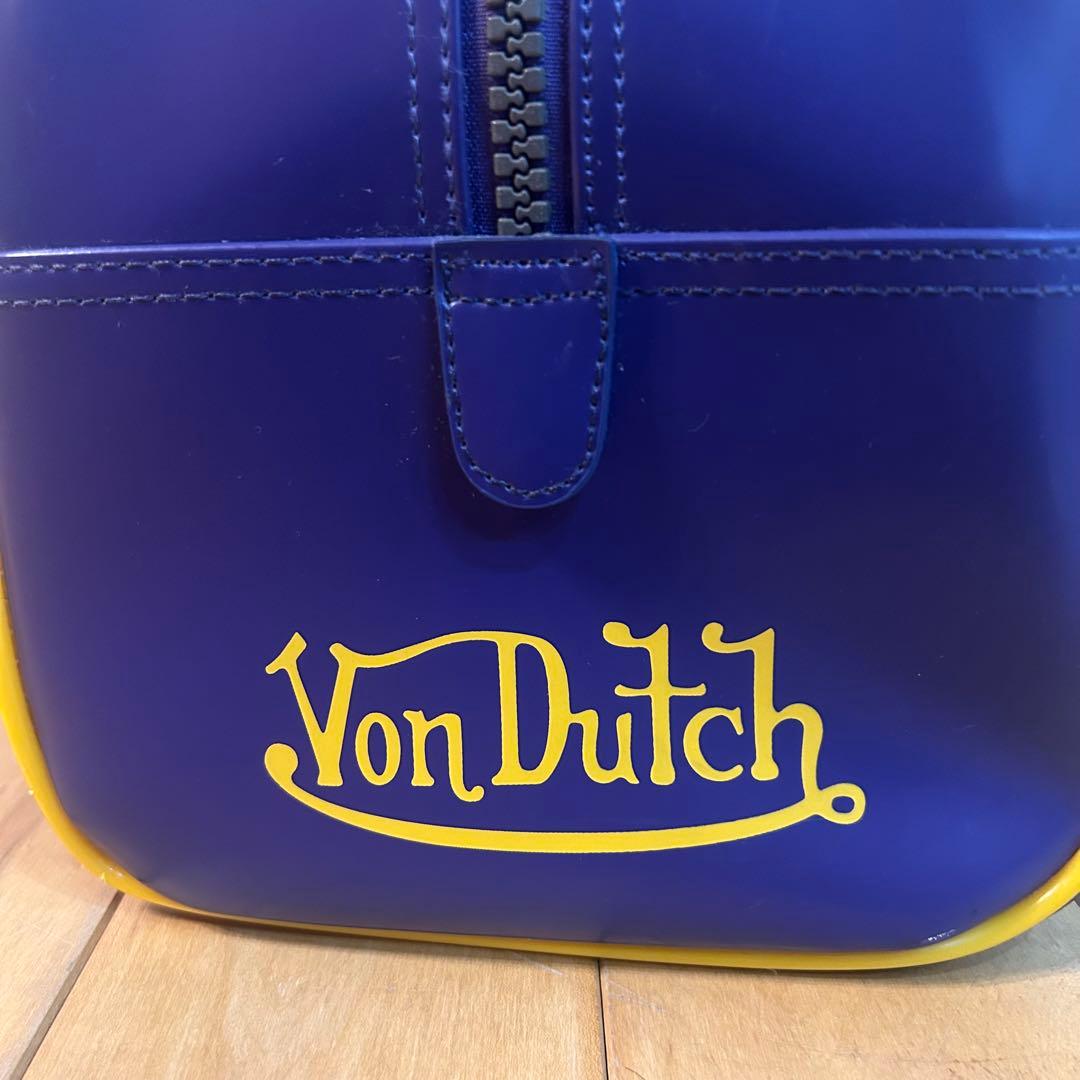 ☆ von dutch ☆ボンダッチ ボストンバッグ　パープル イエロー　Y2K