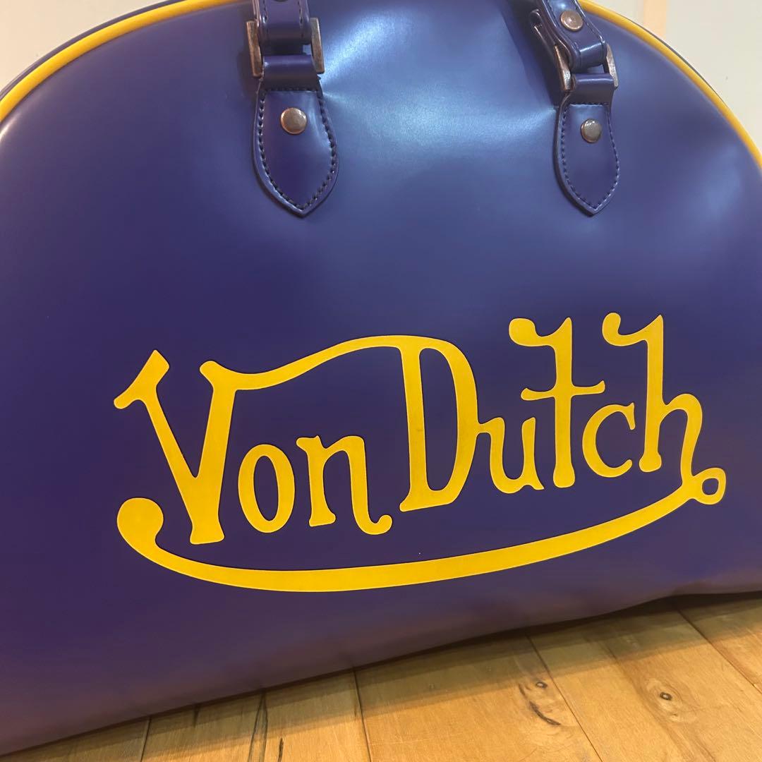☆ von dutch ☆ボンダッチ ボストンバッグ　パープル イエロー　Y2K