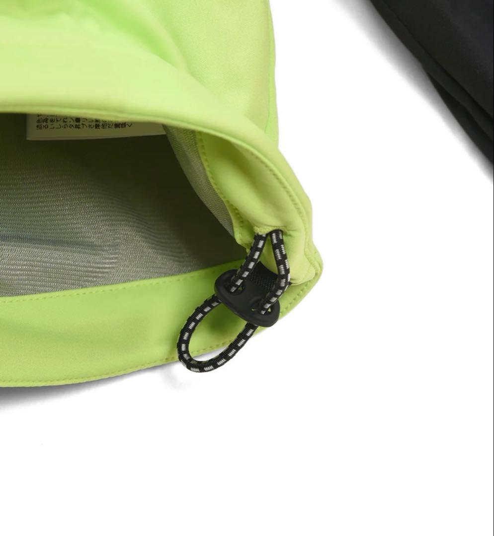 Kusseluno 蛍光グリーン Vネック トレーナー