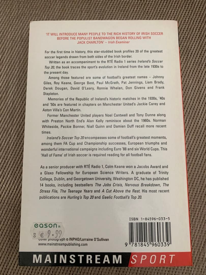 洋書 IRELAND'S SOCCER TOP 20