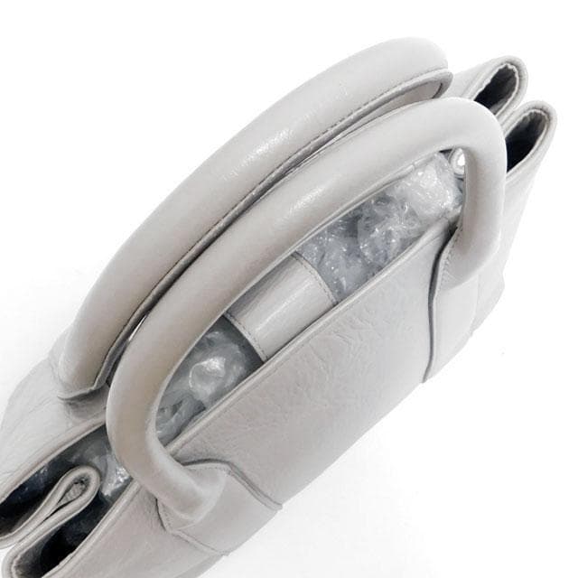 美品 HIROFU ヒロフ トートバッグ ハンドバッグ レザー グレー系 日本製