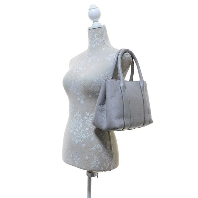 美品 HIROFU ヒロフ トートバッグ ハンドバッグ レザー グレー系 日本製