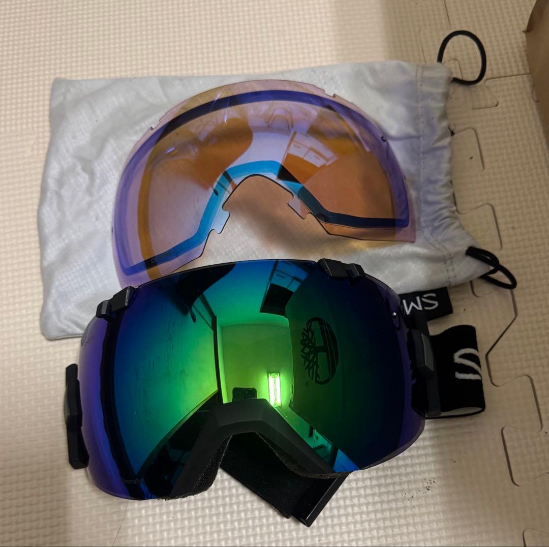 「値下げ中！」SMITH ゴーグル ミラーレンズ 予備レンズ付き