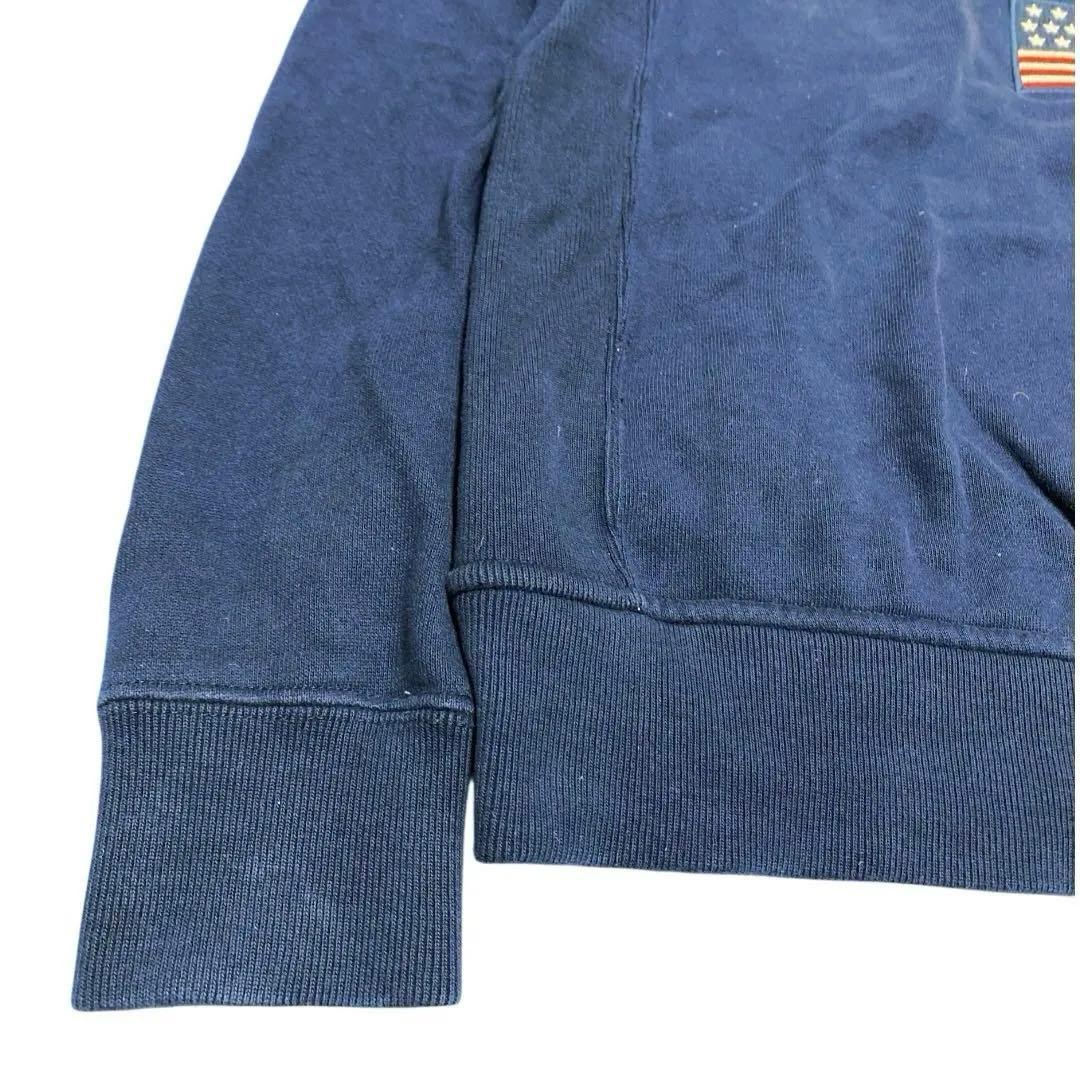【もみあげ様】ラルフローレン USAフラッグ ビッグポニー刺繍ジップアップパーカ