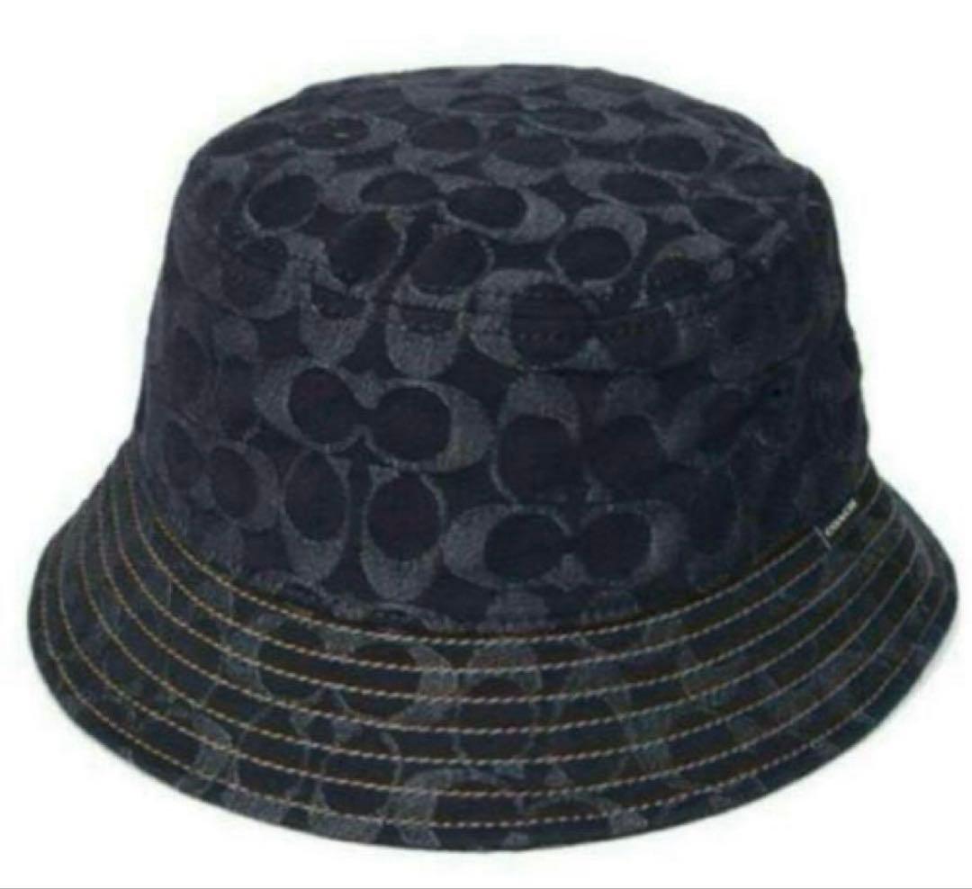 COACH コーチ　シグネチャーバケットハット　正規品‼️新品‼️ ブラックデニム