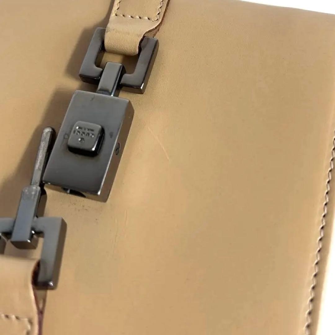 Gucci グッチ　財布　カーフ　ジャッキー　ベージュ