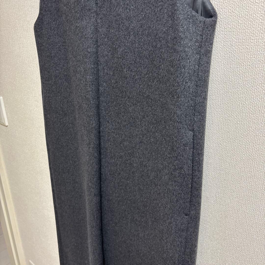セオリーリュクス　美品　ノースリーブロングワンピース グレー　ウール　38号