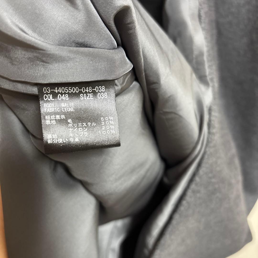 セオリーリュクス　美品　ノースリーブロングワンピース グレー　ウール　38号