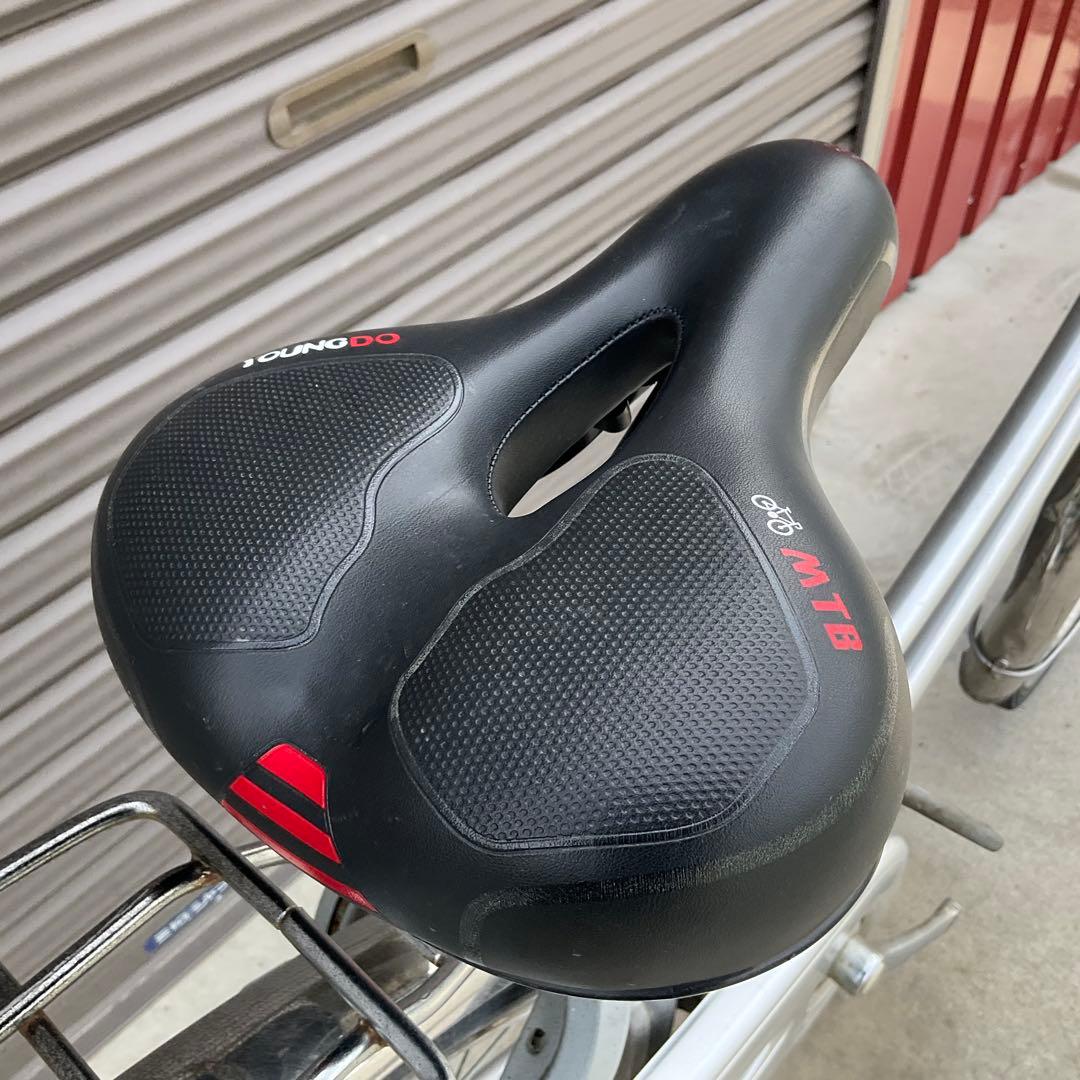 【前橋市内引渡し】27インチ自転車 5段変速/カゴ/鍵/オートライト付き