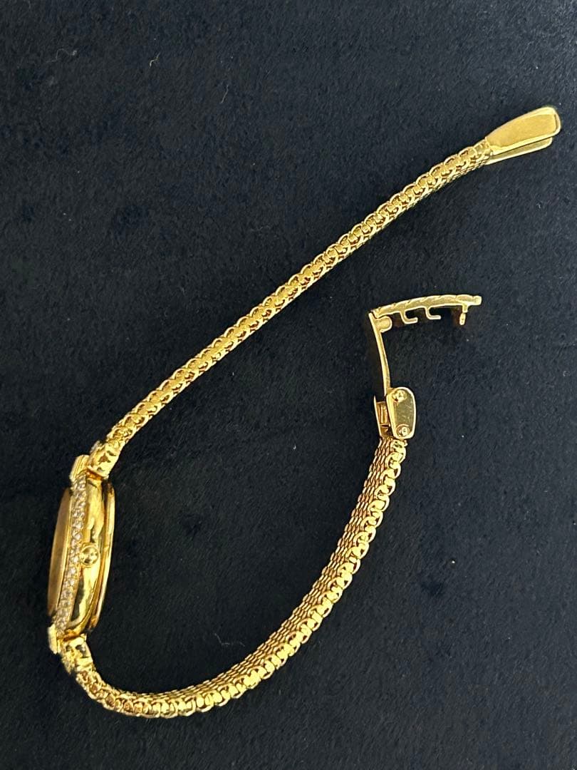 みわ　MIKIMOTOダイヤモンド装飾 18K無垢腕時計