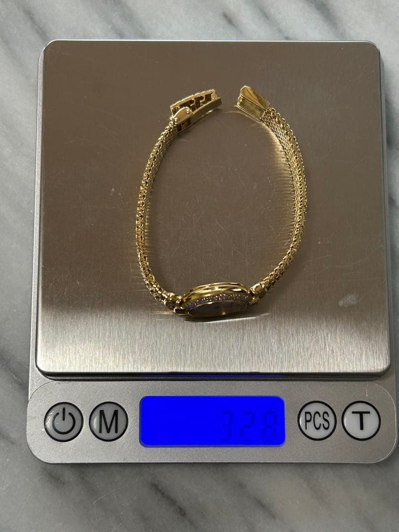 みわ　MIKIMOTOダイヤモンド装飾 18K無垢腕時計