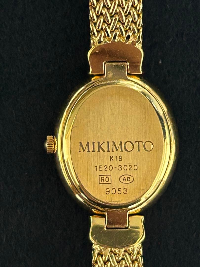 みわ　MIKIMOTOダイヤモンド装飾 18K無垢腕時計