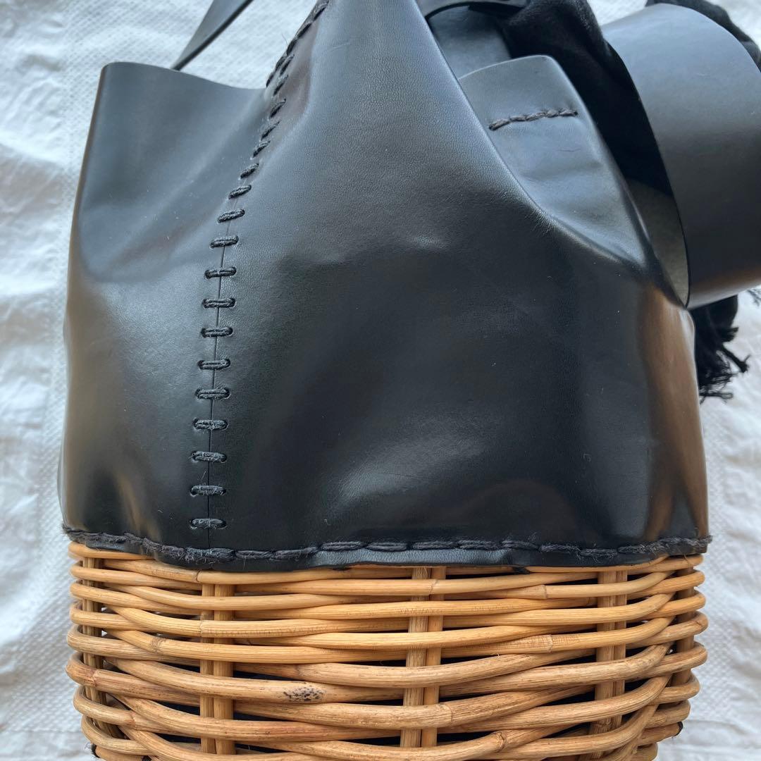 eb・a・gos エバゴス レザーカゴbag ショルダー付き