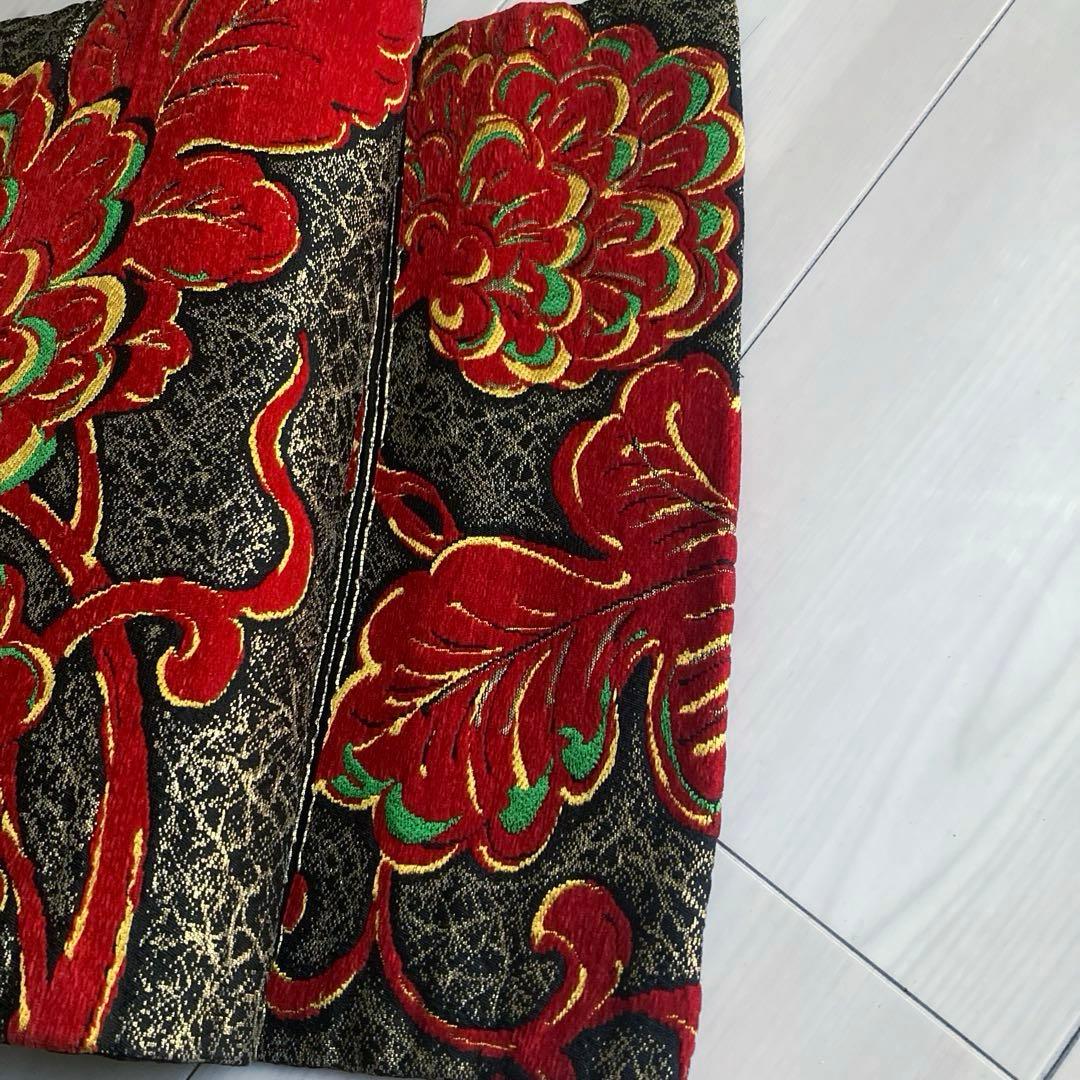 アンティーク名古屋帯　大正ロマン　大輪花模様　織り出し　上質　正絹2-25