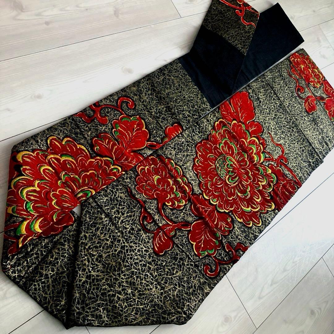 アンティーク名古屋帯　大正ロマン　大輪花模様　織り出し　上質　正絹2-25