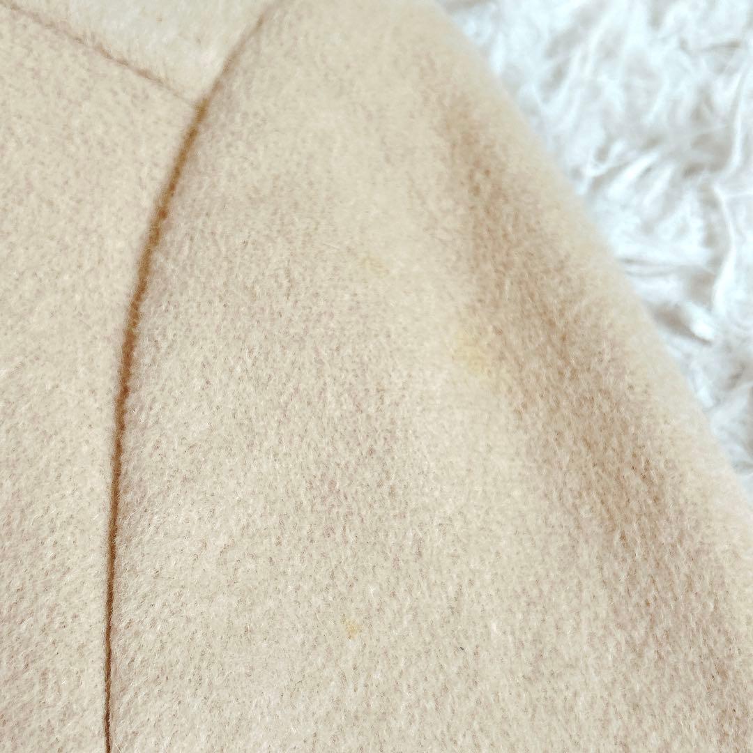 バーバリーロンドン⁂ロングコート　アンゴラ混　ラビットファー　ベージュ　M