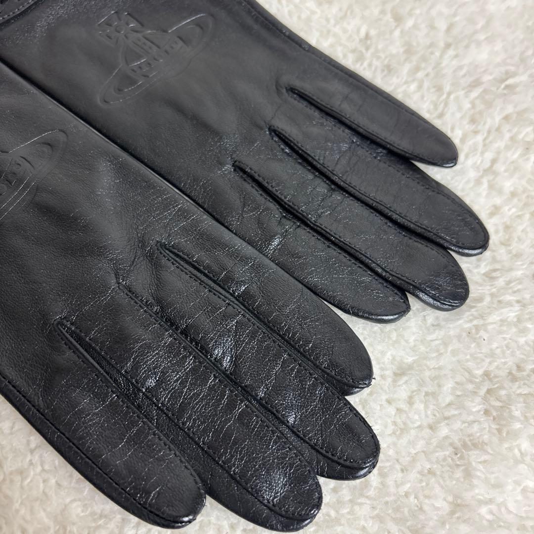【美品】Vivienne Westwood レディース 羊革　手袋 BLACK