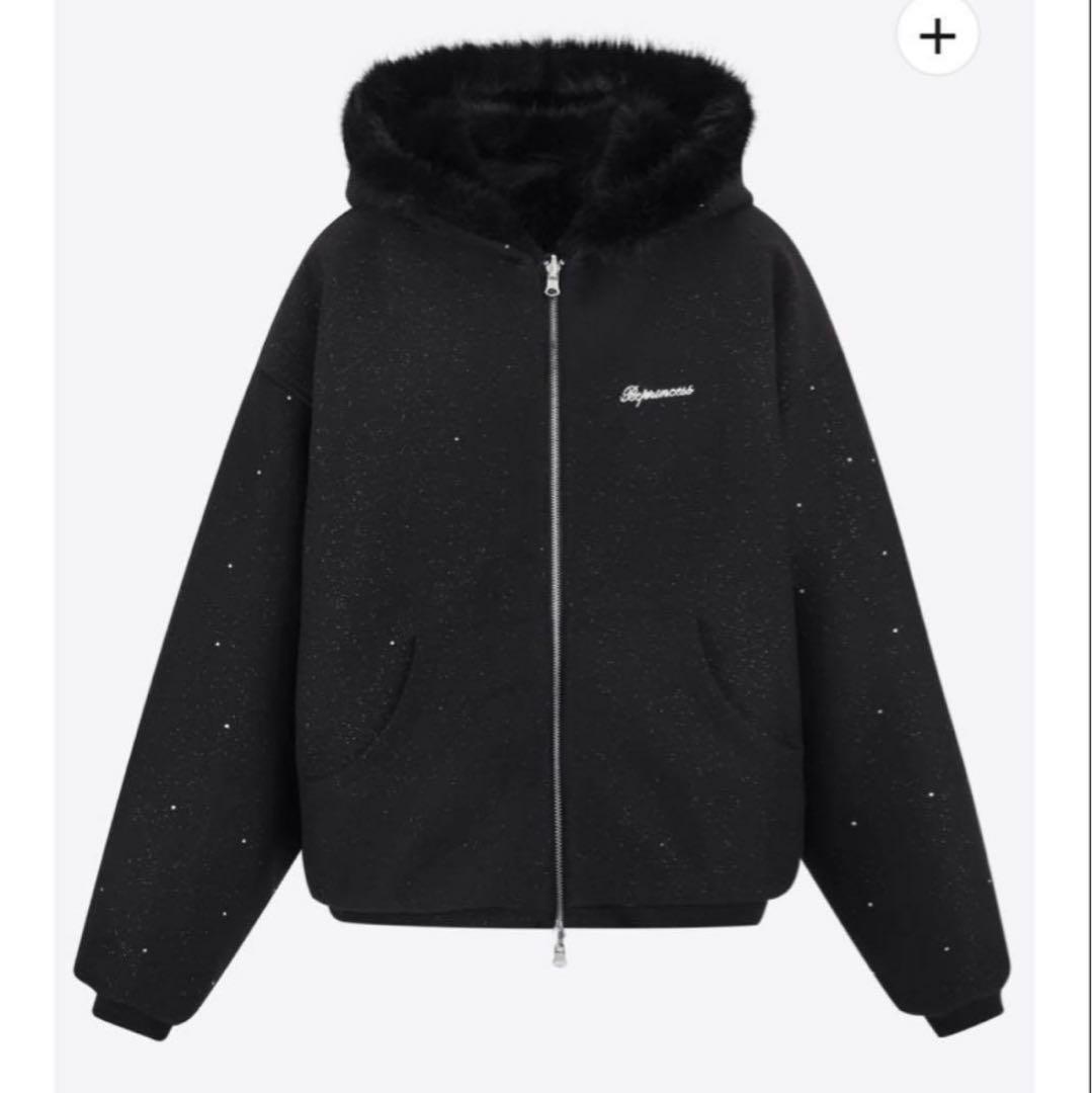 【新品】ANDWANG Kirakira 2way fur zip up