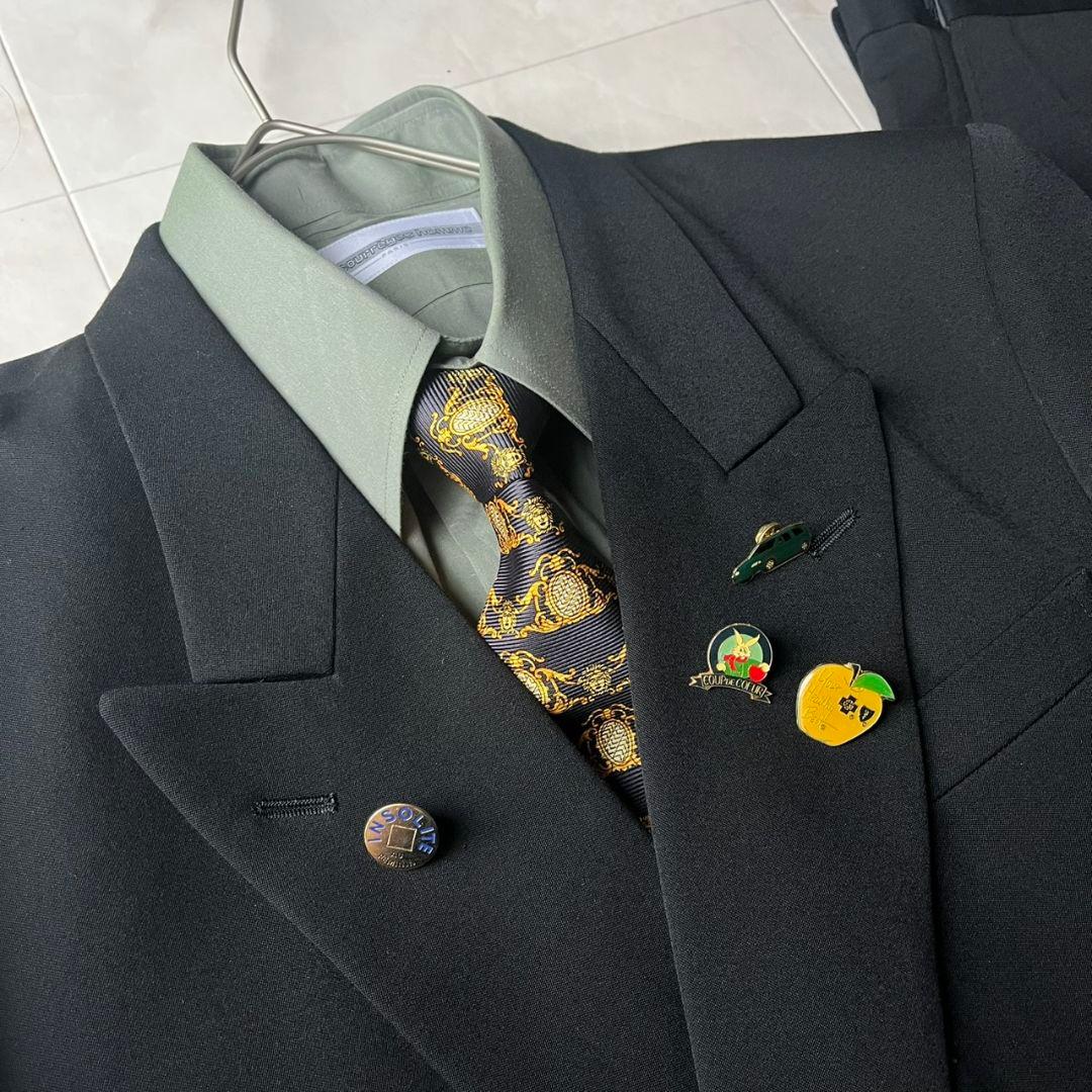 豪華5点セット✨小さめ✨vintage ダブルスーツ VERSACEシルクタイ