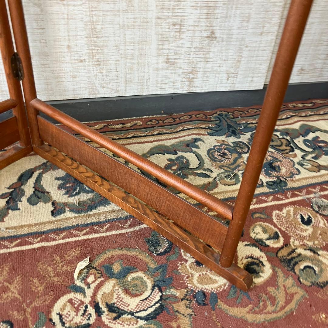 昭和レトロ 折りたたみ衣桁 古民具 欅 衣紋掛け 古道具 ハンガーラック 着物