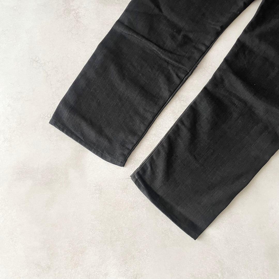 VOO レザー ドッキング パンツ ヴォー 日本製 異素材切替 ブラック