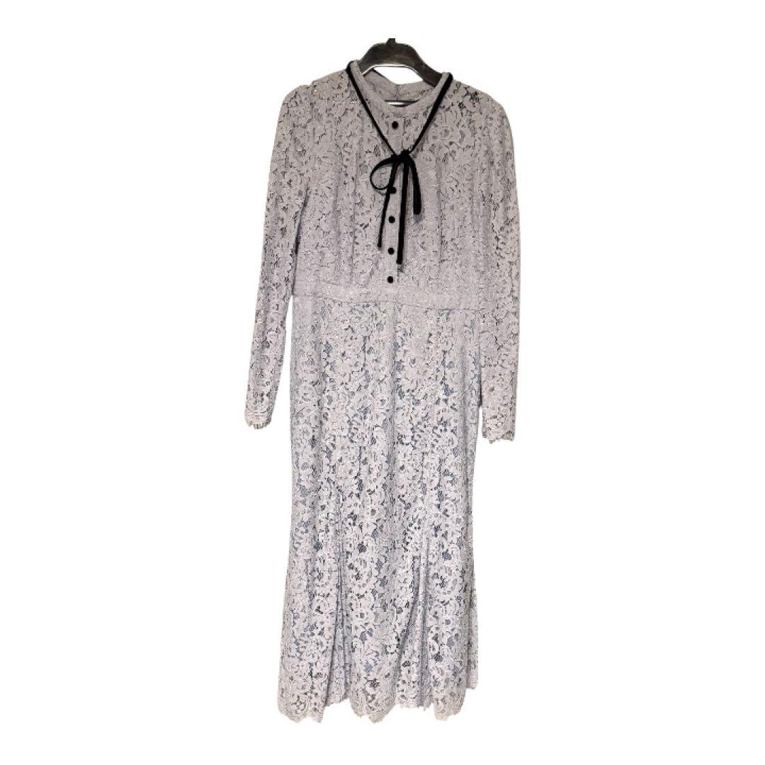 CELFORD ボウタイ付きレースマーメイドワンピース