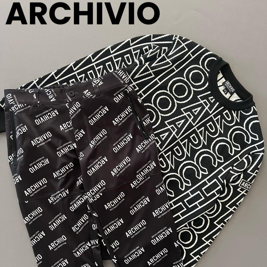 ARCHIVIO アルチビオ セットアップ　総柄　メンズ　セーター　パンツ　M