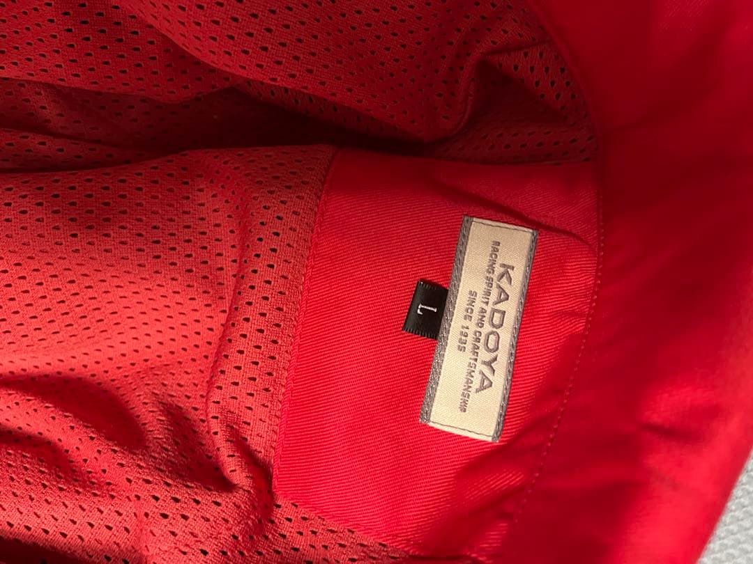 KADOYA 赤 ジャケット バックプリント　バイク用