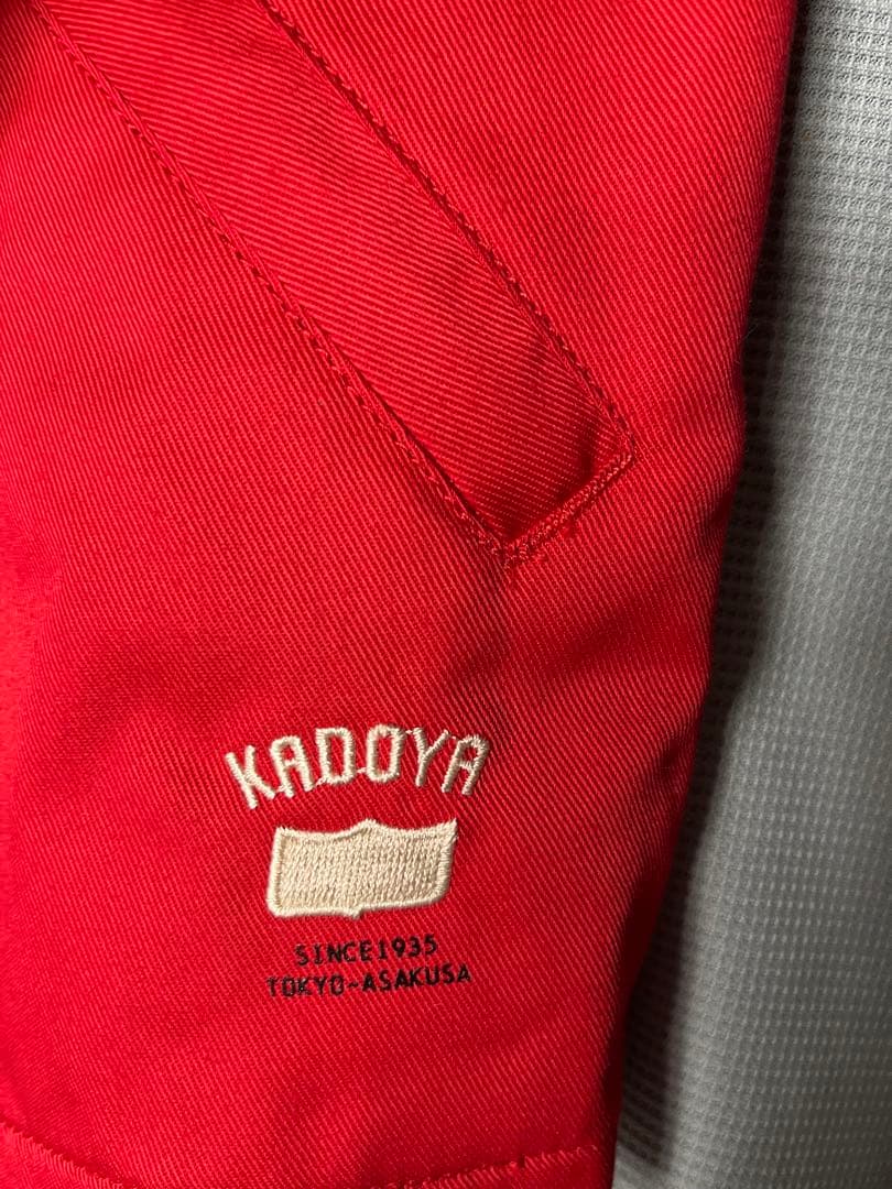 KADOYA 赤 ジャケット バックプリント　バイク用