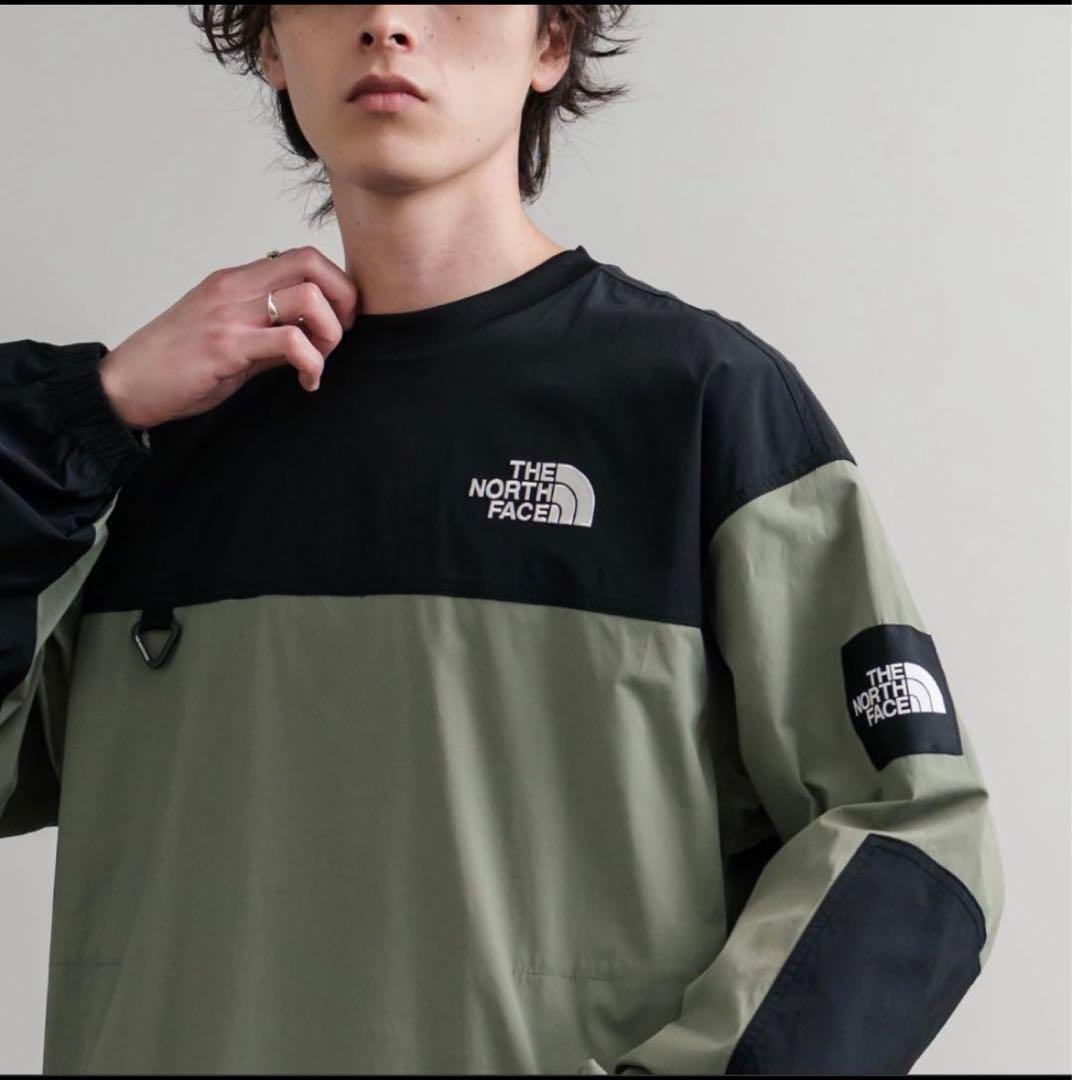 韓国限定　ノースフェイス　XL アルバニークルーネック　カーキ　黒　ロンT
