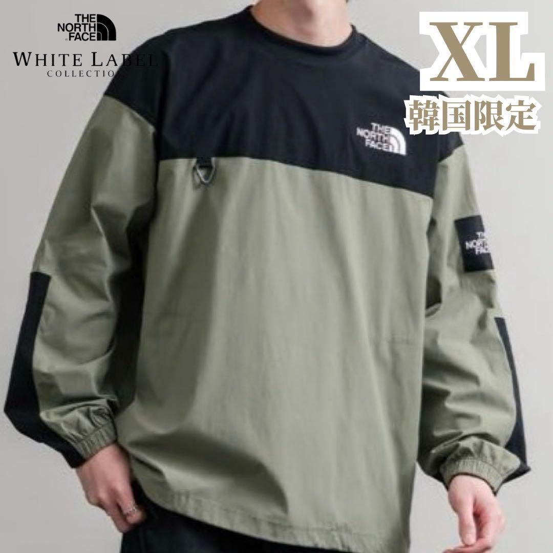 韓国限定　ノースフェイス　XL アルバニークルーネック　カーキ　黒　ロンT