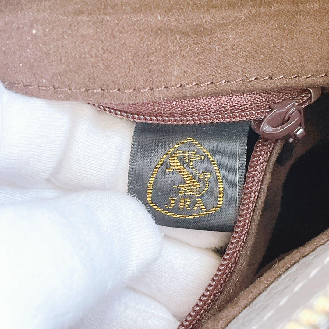 未使用級 希少JRA エレファント ハンド ショルダーバッグ 2way グレー象