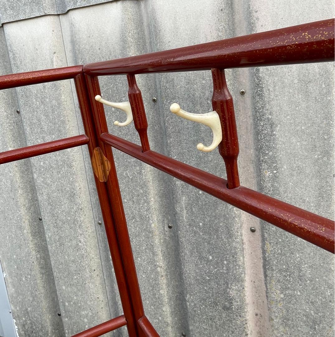 稀少/古道具/当時物/無垢材/木製/衣紋掛け/衣桁/着物掛け/22