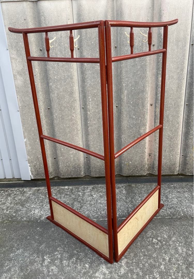 稀少/古道具/当時物/無垢材/木製/衣紋掛け/衣桁/着物掛け/22