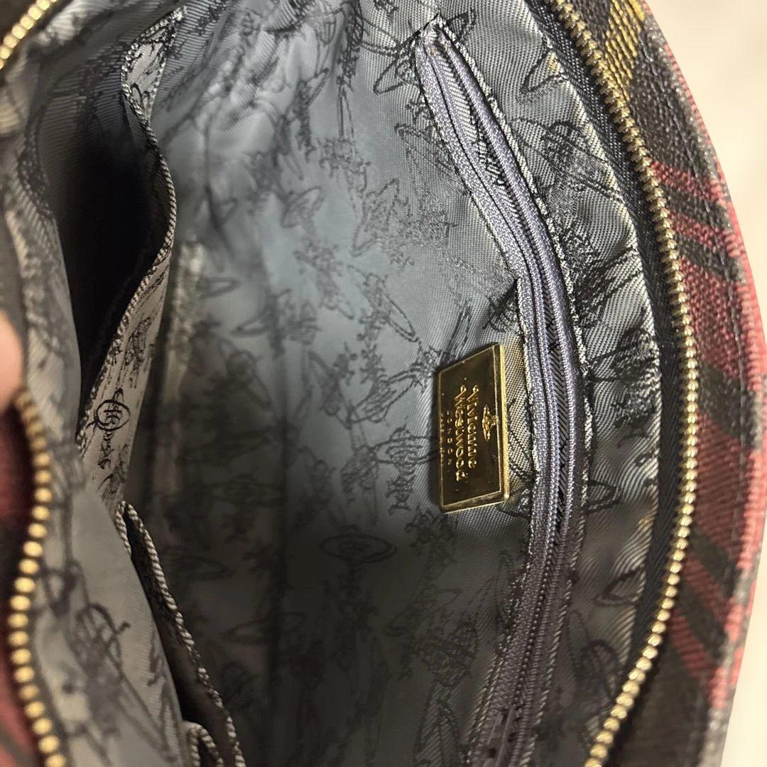 Vivienne Westwood ショルダーバッグ　オーブ　チェック柄　PVC