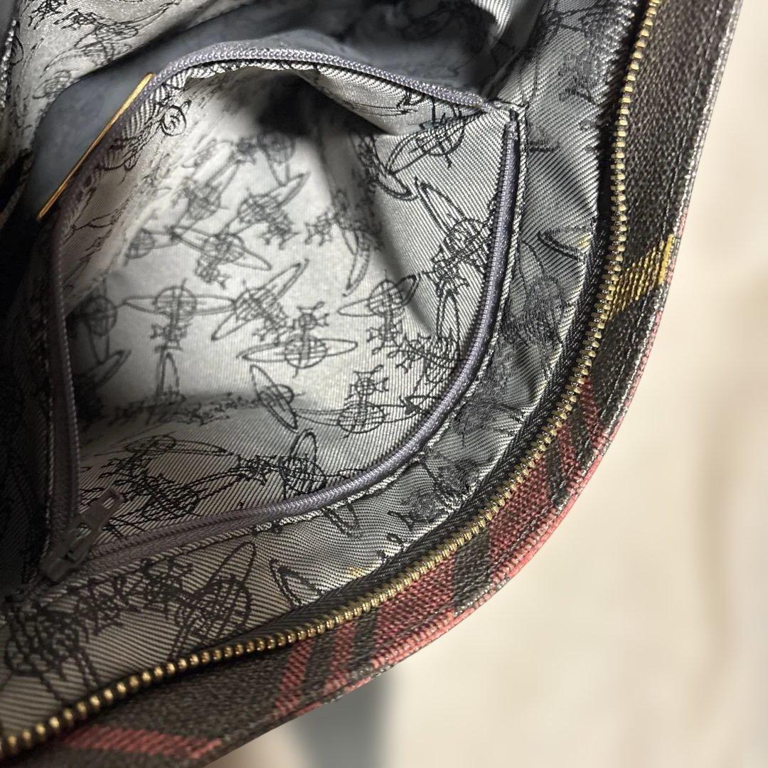 Vivienne Westwood ショルダーバッグ　オーブ　チェック柄　PVC