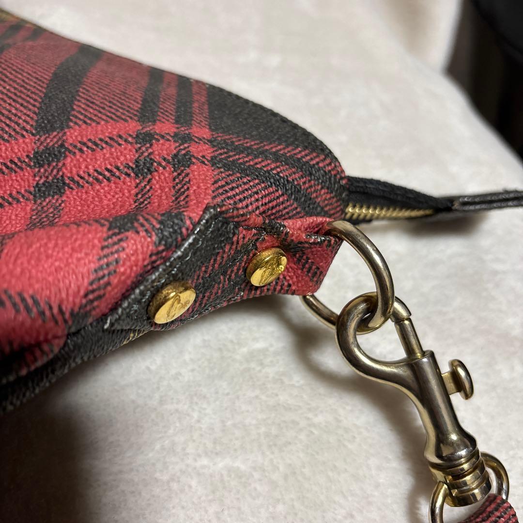 Vivienne Westwood ショルダーバッグ　オーブ　チェック柄　PVC