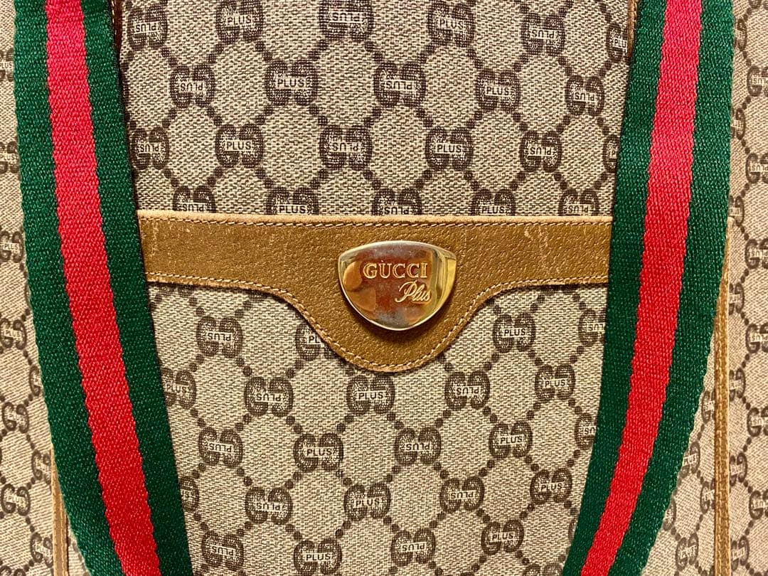 可愛い❗️GUCCIトートバッグ　GGPLUS シェリーライン　オールドグッチ
